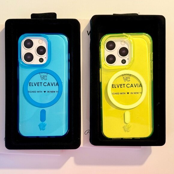 Velvet Caviar Neon Clear iPhone Case Fits iPhone 15 Pro